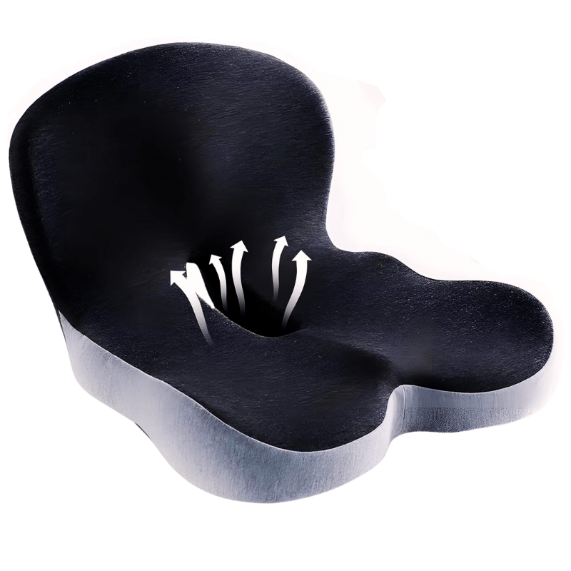 Cushion with Ergonomic Memory Foam Seat Design for Office and Car for Comfortable Sitting