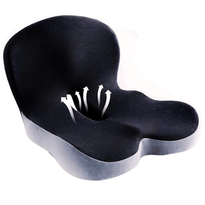 Cushion with Ergonomic Memory Foam Seat Design for Office and Car for Comfortable Sitting