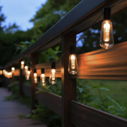 Lamps with Solar Garden Lighting with Vintage Edison LED Design for Outdoors