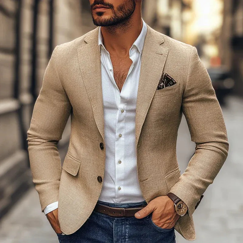 linen cotton blazer