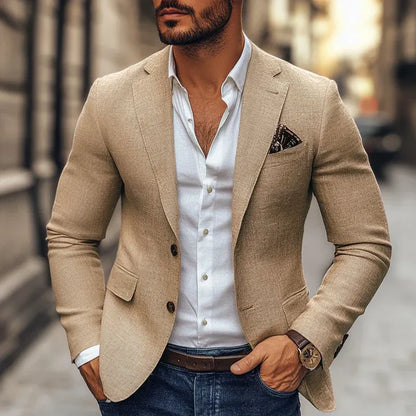 linen cotton blazer
