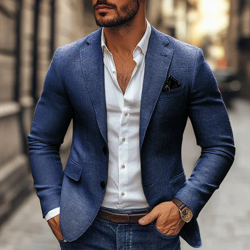 linen cotton blazer