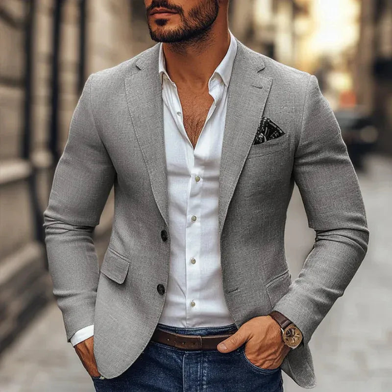 linen cotton blazer