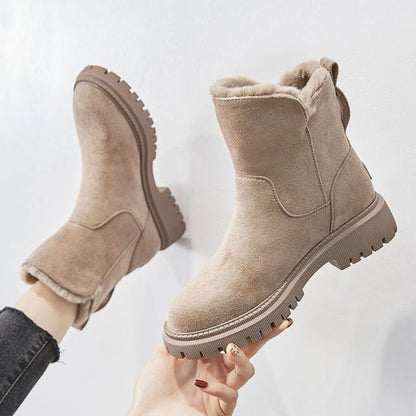 Boots with Ladies' Winter Teddy Lining and Zip Closure for Warm and Comfortable