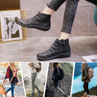 Comfortstep Luxe for Orthopaedic PU Leather Ankle Boots with Zip