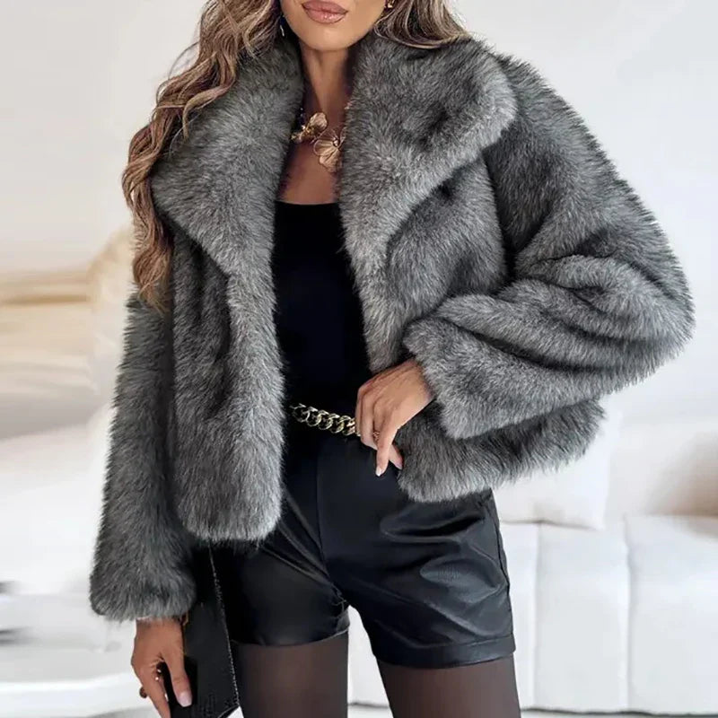 Aurelia Faux Fur Jacket for Women for Soft Short Coat for Chic Warmth
