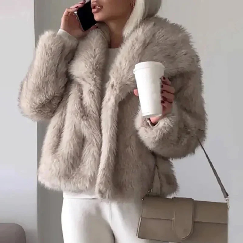 Aurelia Faux Fur Jacket for Women for Soft Short Coat for Chic Warmth