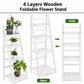 Wooden Ladder Plant Stand for Indoor & Outdoor Display