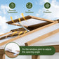 wooden walk-in greenhouse with polycarbonate panels