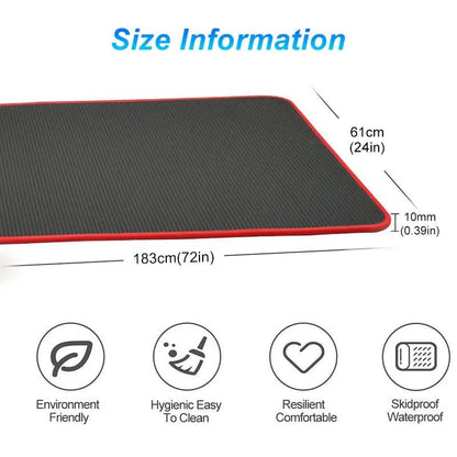 Mat with Extra Thick Yoga Anti-Slip Ribbed Structure for Yoga and Fitness
