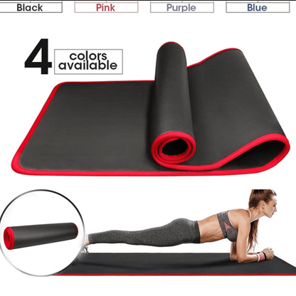 Mat with Extra Thick Yoga Anti-Slip Ribbed Structure for Yoga and Fitness