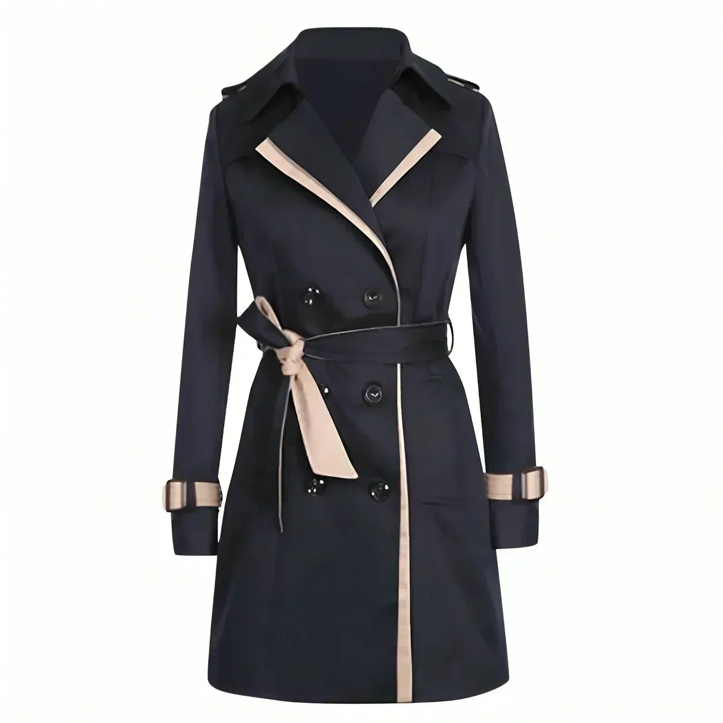 Classic Trench Coat for Women with Belt for Timeless and Elegant