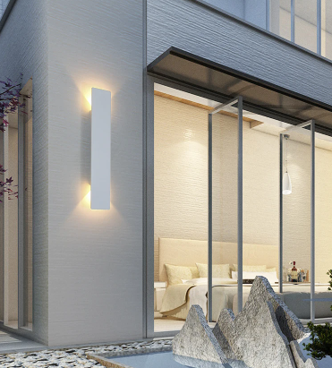 Wall Lamp with Sleek Outdoor Vertical Design and Warm LED Light