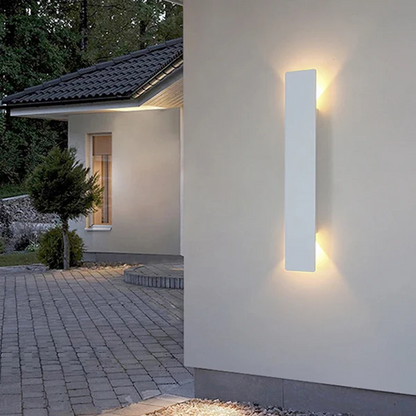 Wall Lamp with Sleek Outdoor Vertical Design and Warm LED Light