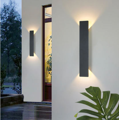 Wall Lamp with Sleek Outdoor Vertical Design and Warm LED Light