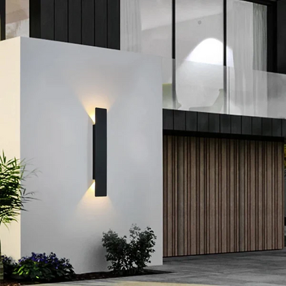 Wall Lamp with Sleek Outdoor Vertical Design and Warm LED Light