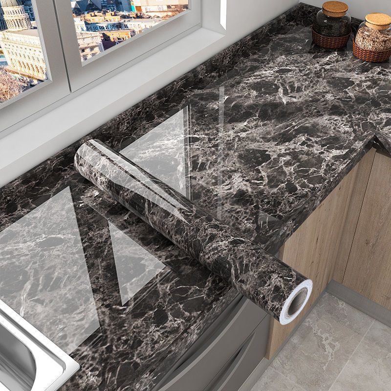 Self-Adhesive Marble Effect Vinyl Wallpaper for Kitchen and Bathroom