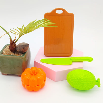 Set with Educational Cutting Food, Fruit, and Vegetables for Perfect