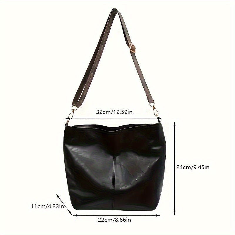 Bag Wide Geometric for Large Capacity Crossbody with Retro Vibe