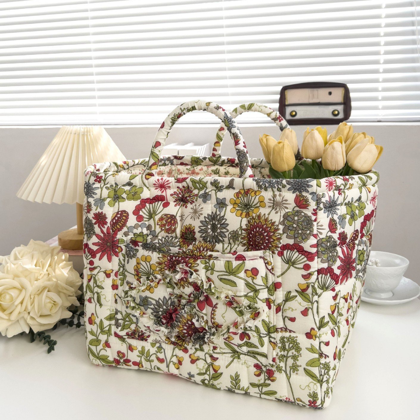 boho fabric storage