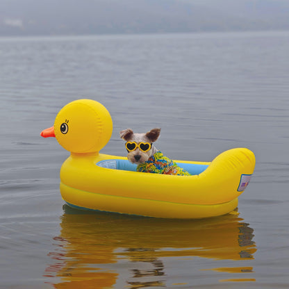 Ring with Inflatable Duck Shaped Swimming Design for Dogs for Safe Water Fun