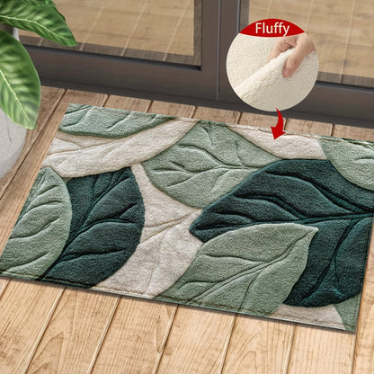 Mat Leaf Bath for Absorbent, Plush, and Comfortable for the Bathroom