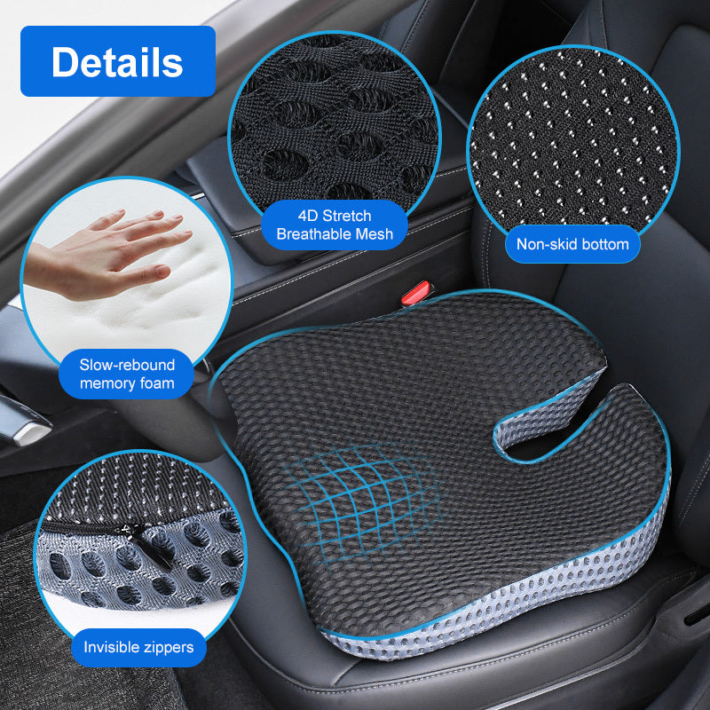 Cushion Ergonomic Triangular Car Seat for Memory Foam Support