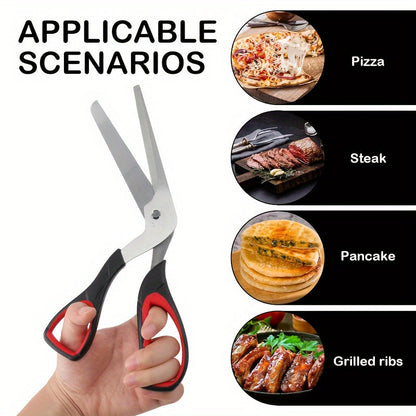 Multifunctional Stainless Steel Pizza Scissors with Comfort Grip