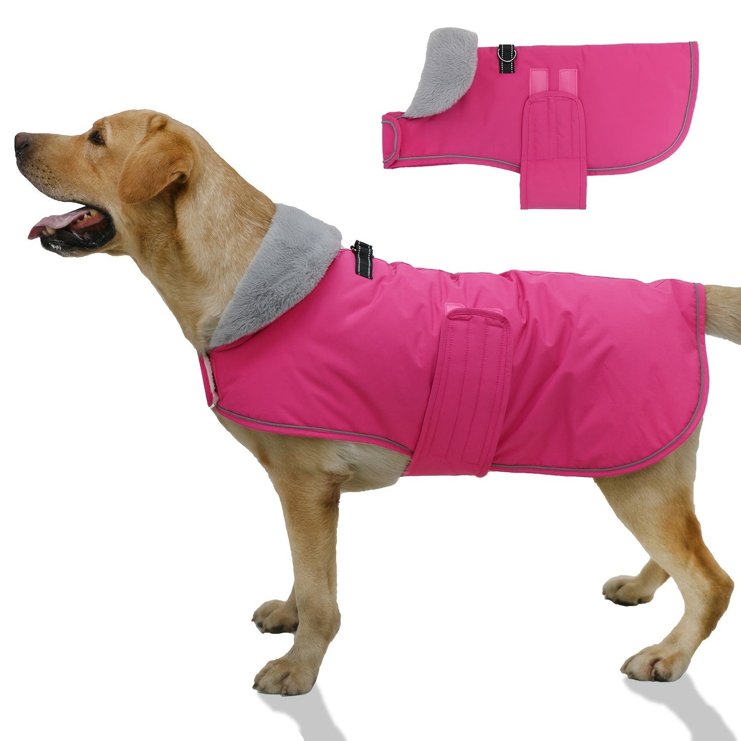 Dog Coat with Warm Lining for Various Dog Breeds for Winter Use