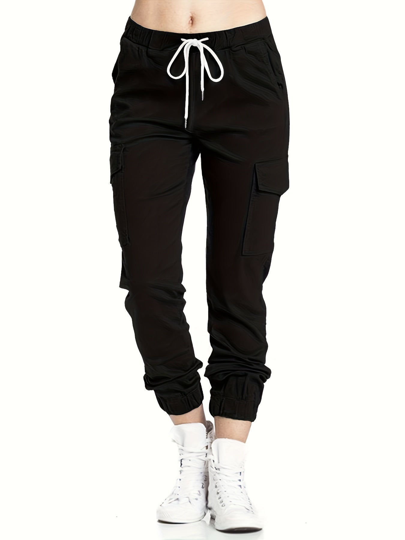 Ladies' Cargo Trousers with Pockets and a Comfortable Fit for Casual Everyday Wear