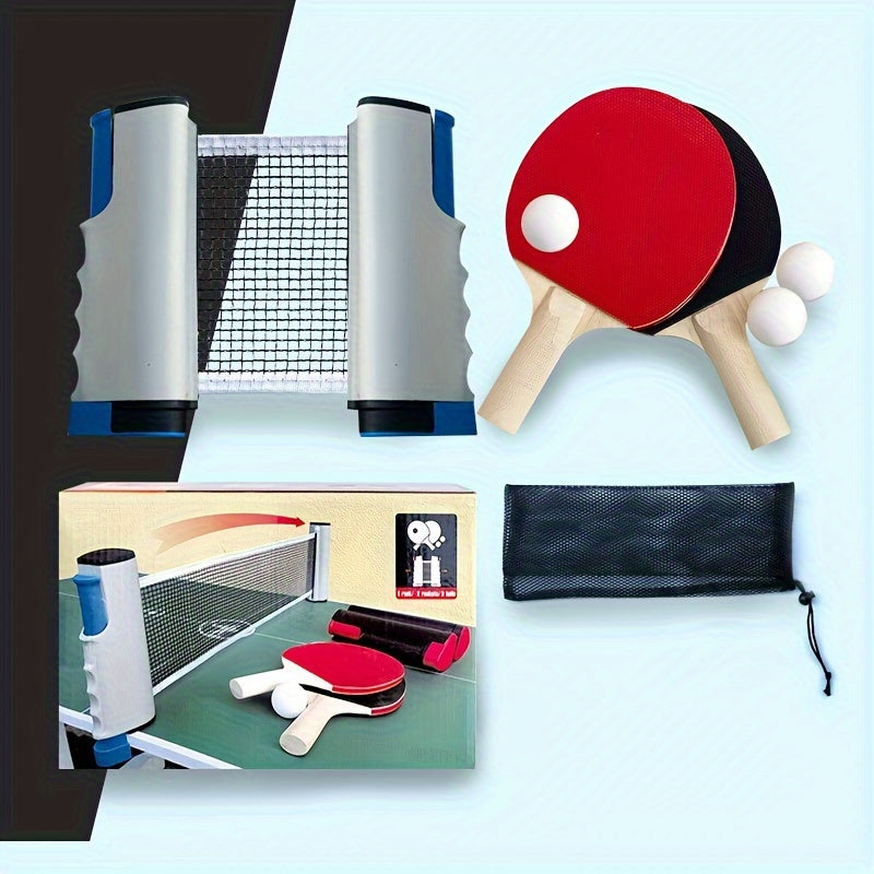 Table with Por Table Tennis Set for Ideal for Outdoors and Home