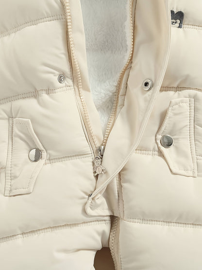 Snowy Baby Romper for Warm Winter Onesie with Hood for Outdoors