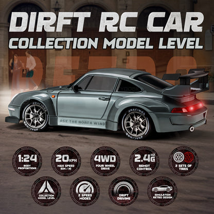 Ultimate Drift Racer 1:24 for RC Car with Illuminated Wheels