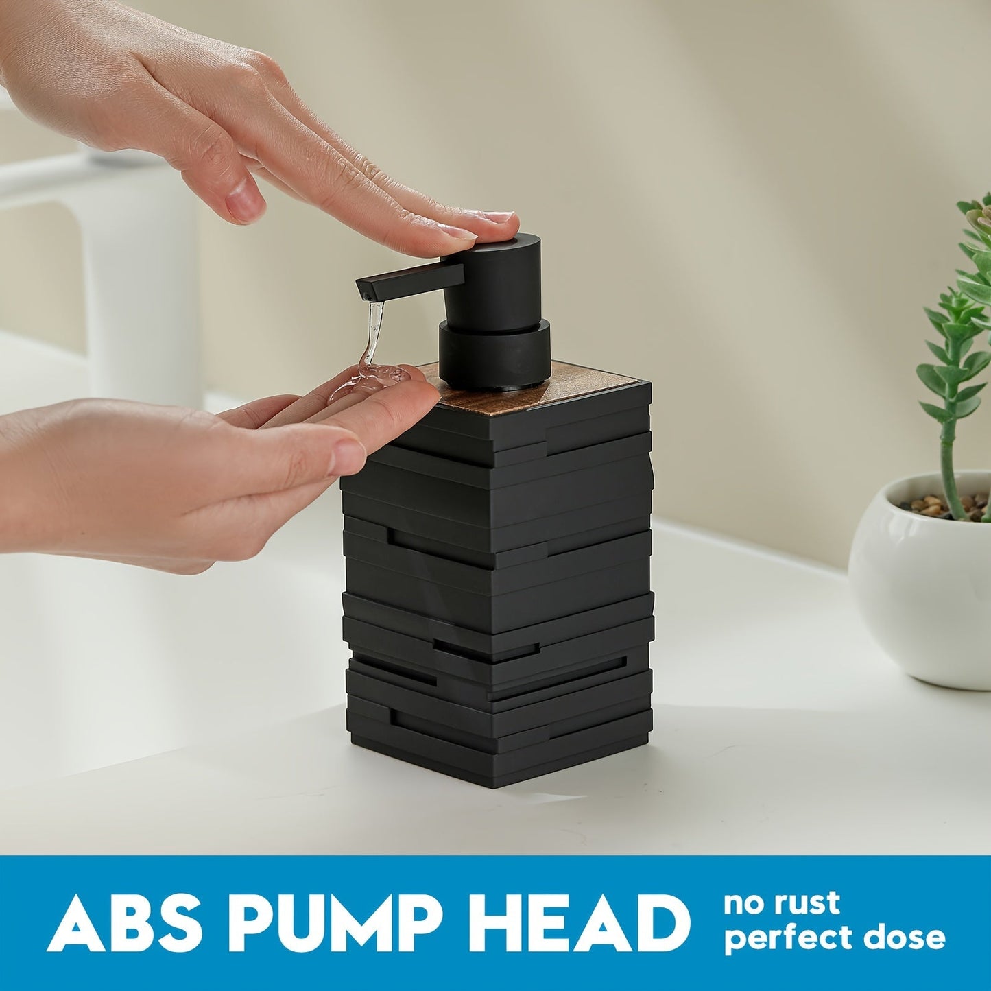 Soap Dispenser Modern Square Plastic for Minimalist and Practical