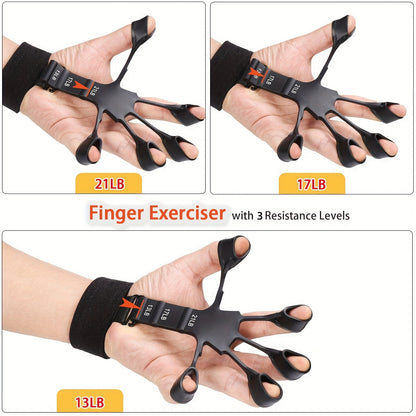 Set Powergrip Hand Trainer for 5-in-1 for Strong Hands and Forearms