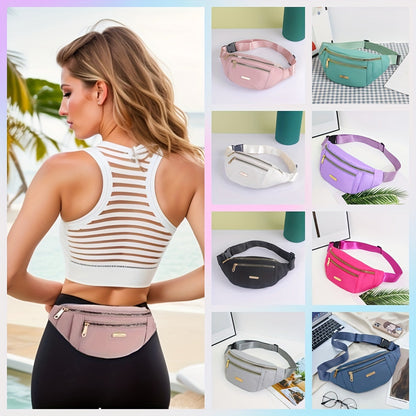 Bag with Lightweight Bum Design for Women with Multiple Zipper Pockets and Adjustable Strap