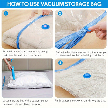 Bags Set of Extra Large Vacuum Storage for Reusable, Waterproof, and Space-Saving