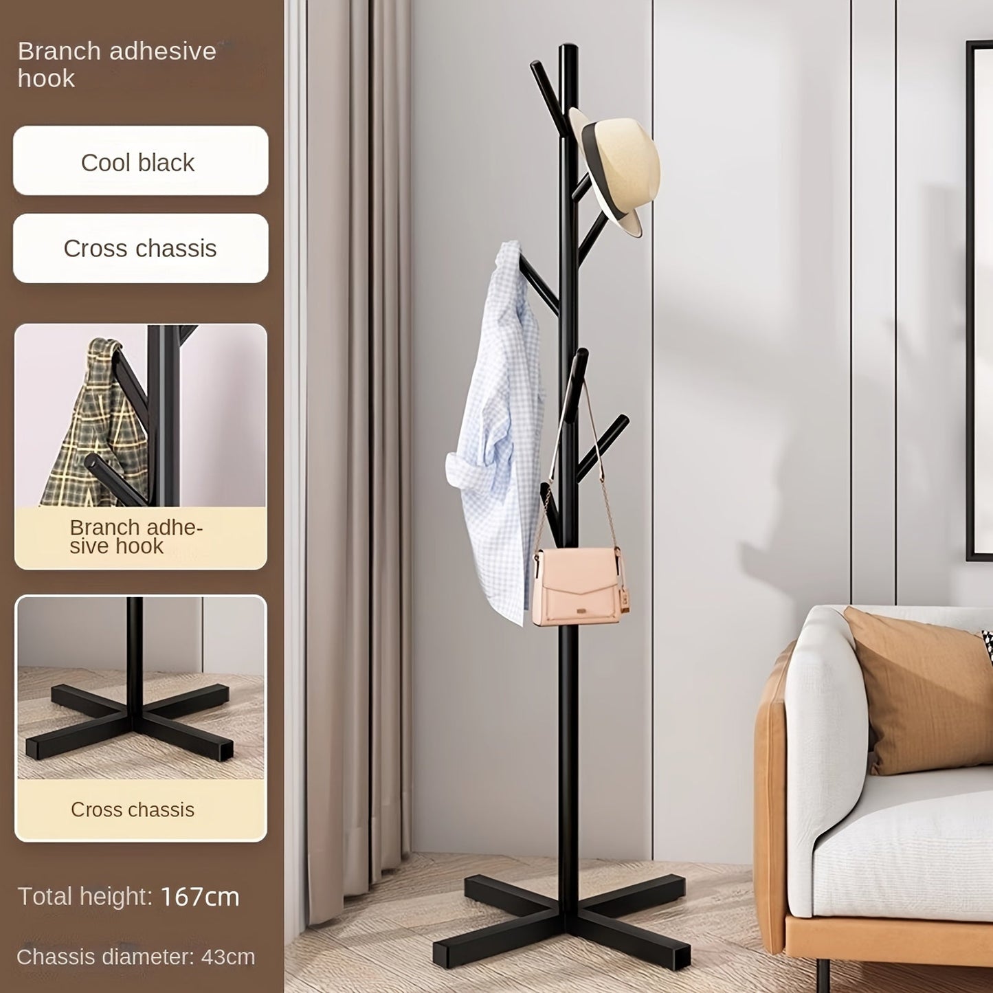 Rack with Metal Coat Branch Style for Functional and Stylish for Any Interior
