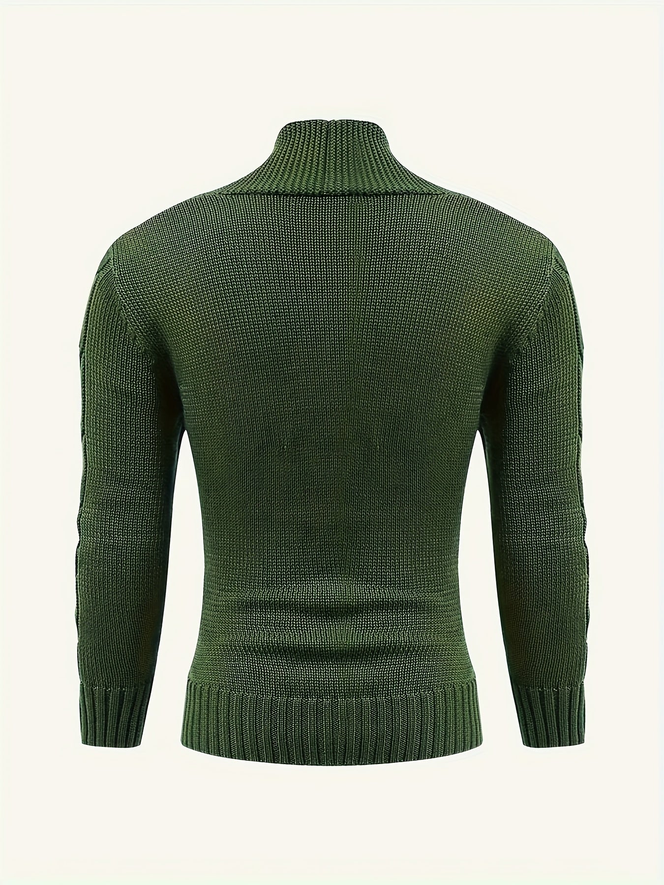 Men's Cable Knit Cardigan with V-Neck for Comfortable and Versatile