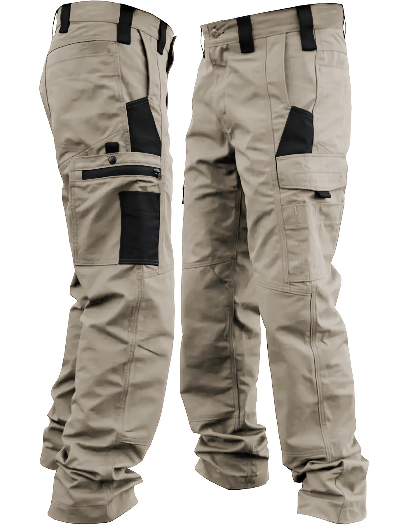 Men's Cargo Work Trousers with Multiple Pockets for Durable and Suitable for Outdoor Use
