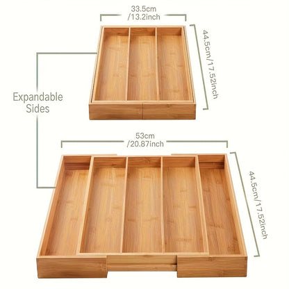 Organiser Bambooextend Cutlery for Expandable and Organised