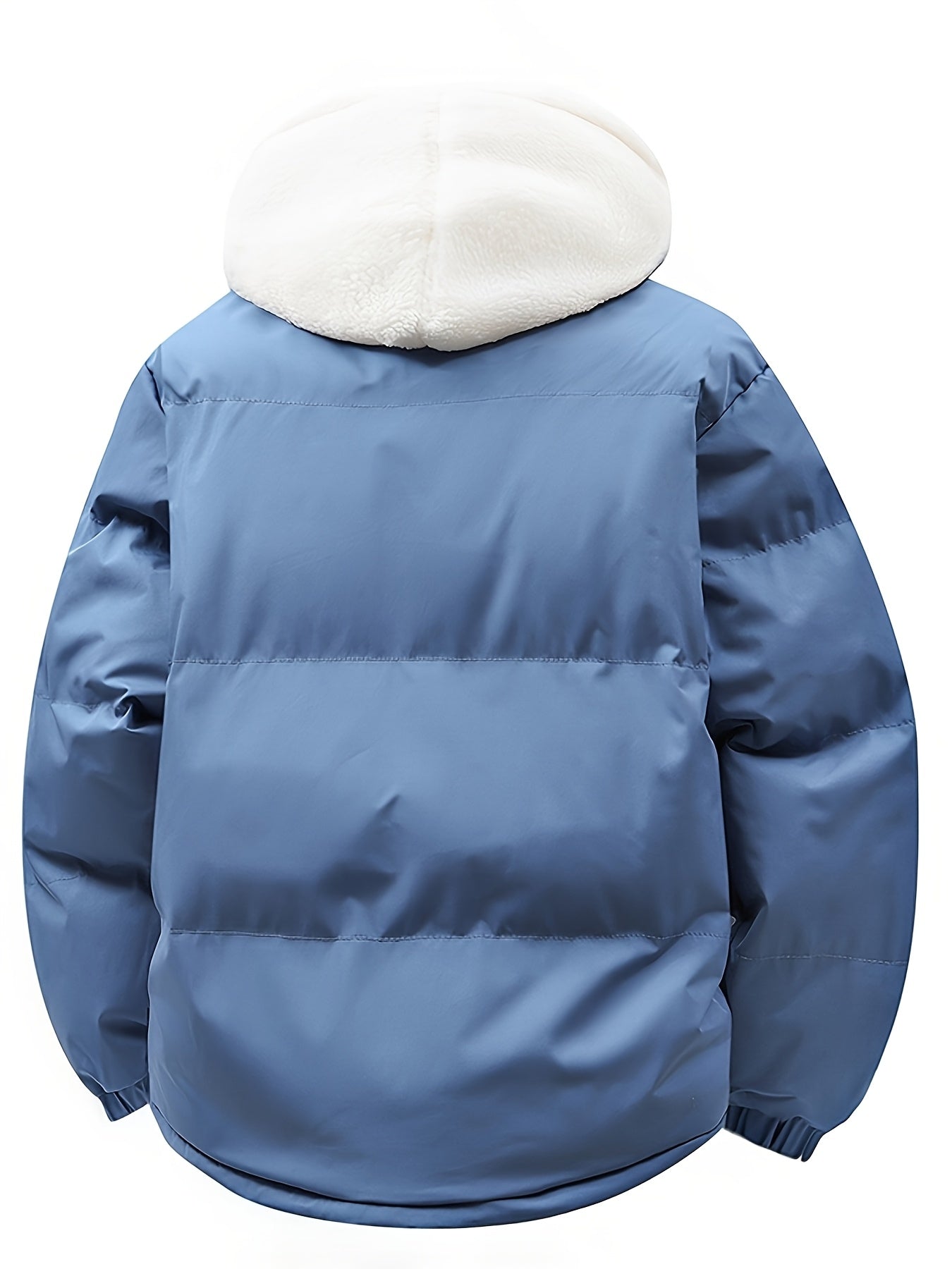 Padded Winter Coat with Teddy Lining and Hood for Casual Unisex Model