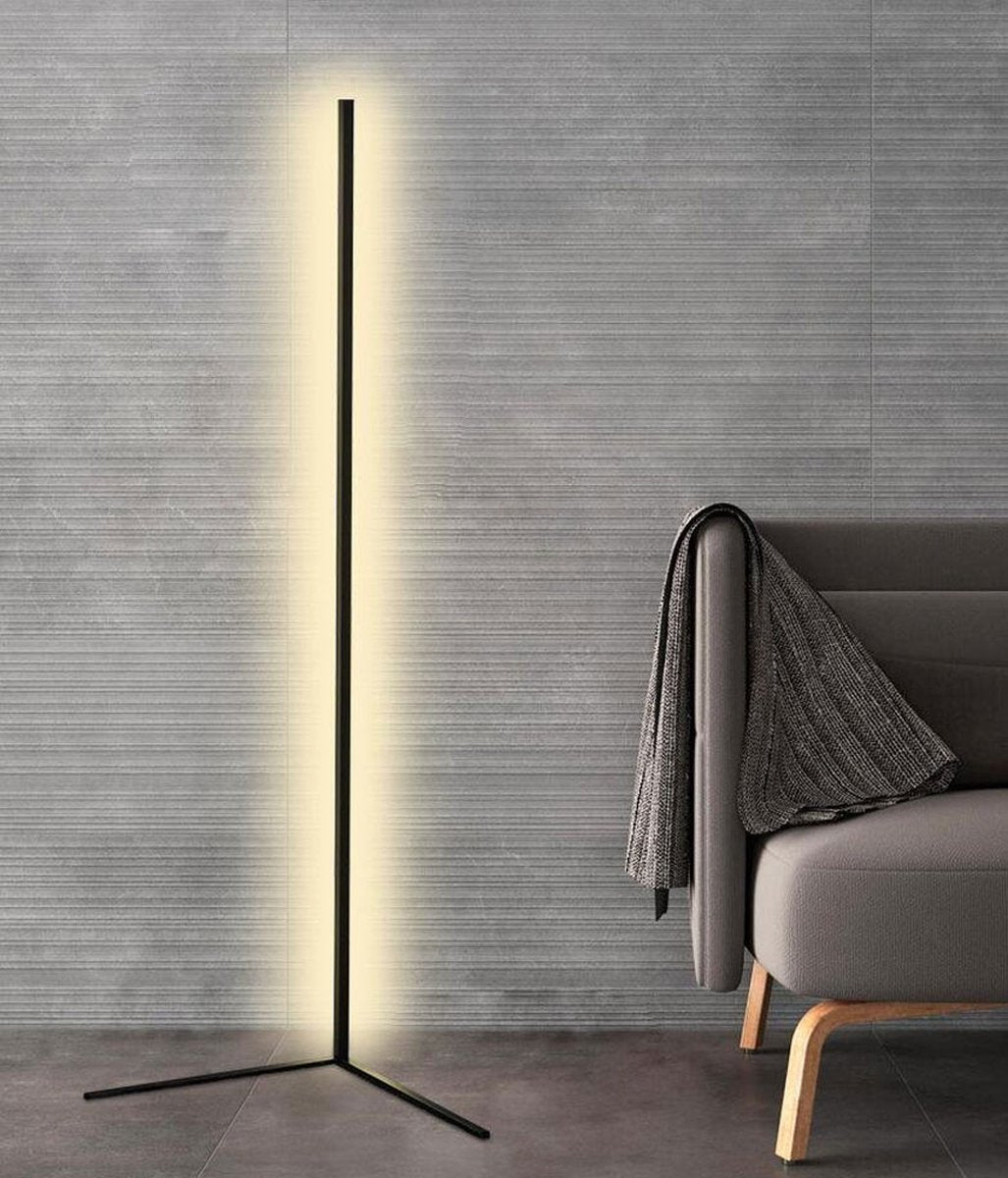 Light with Minimalist LED Floor Lamp with Dimmable Settings and Modern Linear Design