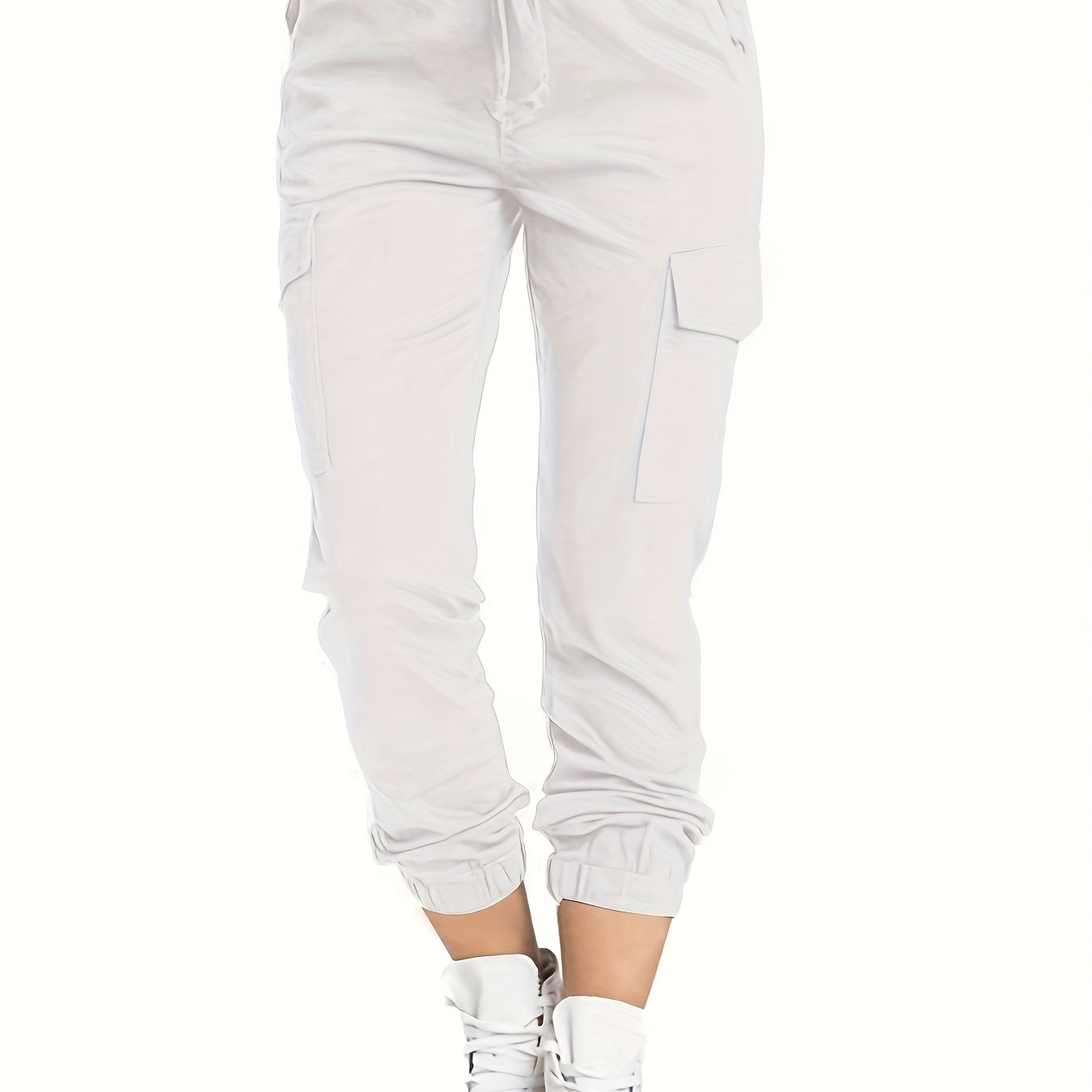Ladies' Cargo Trousers with Pockets and a Comfortable Fit for Casual Everyday Wear