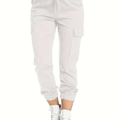Ladies' Cargo Trousers with Pockets and a Comfortable Fit for Casual Everyday Wear