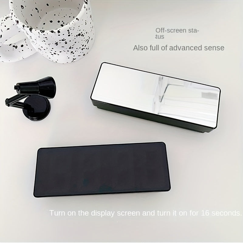 Clock with Digital LED Alarm Temperature Display and Adjustable Brightness