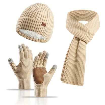 Set Joyful Winter for Hat, Scarf, and Gloves for Couples