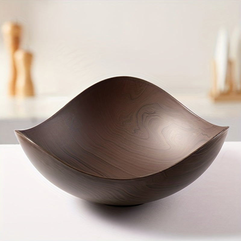 Bowl with Large Fruit Wood Look for Decorative and Practical for Table Use