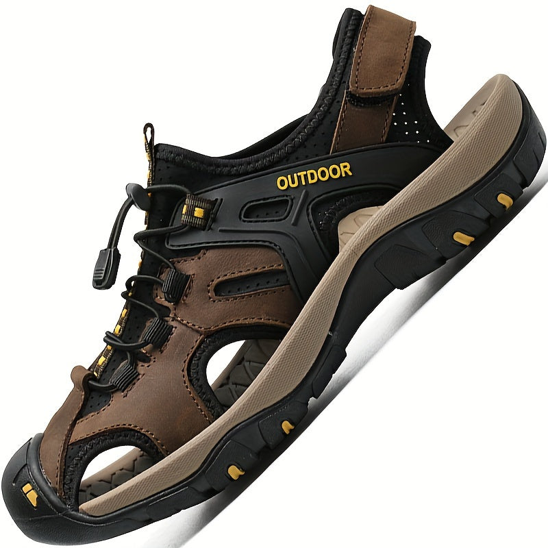 Sandals with Men's Outdoor Walking Closed Toe and Non-Slip Sole