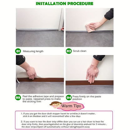Draft Stopper for Door for Silicone Door Sweep with Strong Adhesive and Sound Insulation